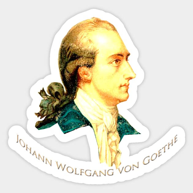 Young Goethe Sticker by mindprintz